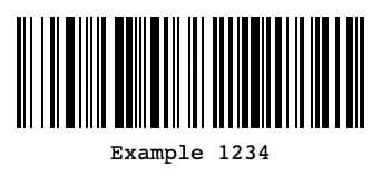 Example of a Code 128 Barcode